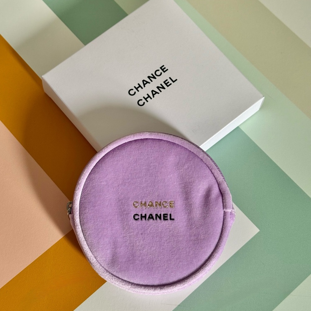 CHANEL Lavender Round Chance Pouch